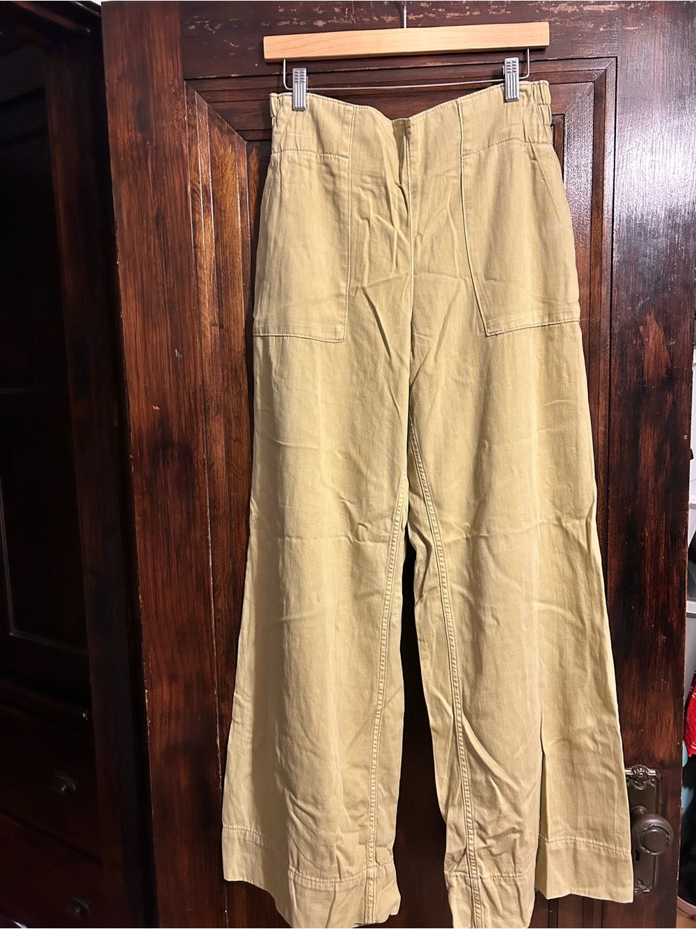 We The Free Wide-Leg 100% cotton Chinos in Light Khaki